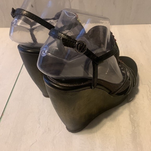 CHARLES by Charles David Women's Black Aztec Boho Southwestern Sandals US 8 - Picture 7 of 16